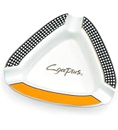 Cgaplus Cigar Ashtray Triangle Classic Ceramic Large Ashtray for Outdoor Home Office Outside Pati...