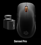 SteelSeries Sensei Pro Wireless Symmetrical Gaming Mouse - Black | Ultra Wideband Wireless/UWB, T...