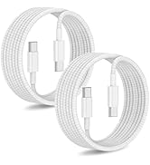 USB C to USB C Fast Charging Cord, Type C to Type C 10 feet Nylon Braided Charger Cable for iPhon...
