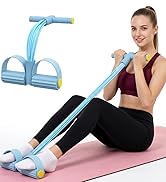 Multifunctional Pedal Resistance Band with Handle,4/6/8 Tubes for All Weights,Upgrade Heavy-Duty ...