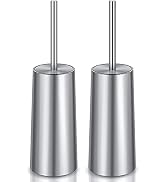 IXO Toilet Brush and Holder, 2 Pack 304 Stainless Steel Toilet Brush with Long Handle, Toilet Bow...