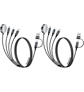 Travel Essentials,2 Pack Multi Charging Cable for Apple Watch Charger/iPhone Charger,USB A & Type...