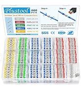 800PCS Solder Seal Wire Connectors,Plustool Self-Solder Heat Shrink Butt Connectors,Solder Sleeve...