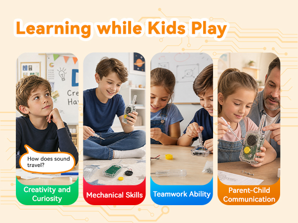 science kits for kids age 8-12 stem kits walkie talkies for kids build a radio kit for kids gifts
