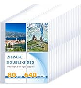 640 Pockets 4 Pocket Card Sleeves,Double-Sided 4 Pocket for 3 Ring Binder, Fit 2.5x3.5 Cards, 80 ...