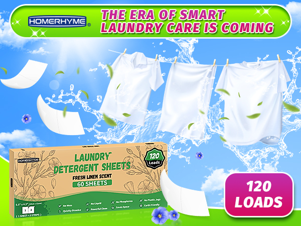60 sheets laundry detergent sheets