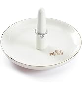 HOME SMILE Mrs Ring Holder Jewery Tray-Monogrammed Engagement Gifts for Friends,Birthday Mother's...