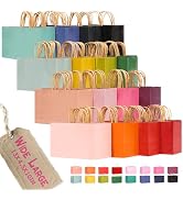 qiqee 100Pcs Wide Large Paper Gift Bags with Handles - 13