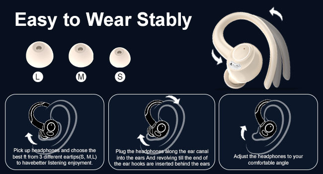 bluetooth headphones in ear headphones wireless headphone noise canceling earbuds waterproof earbuds