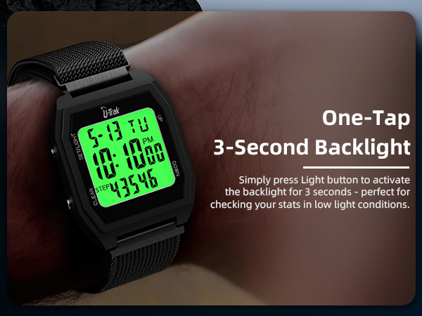 U-Trak 3D Pedometer Watches for Walking