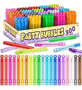 Birthday Party Favors Toys for Kids Child, 300 Pcs 20 Colors Mini Bubble Wands Assortment, Christ...