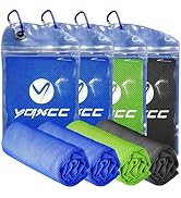 YQXCC 4 Pack Cooling Towel (47"x12") Ice Towel for Neck, Microfiber Cool Towel, Soft Breathable C...