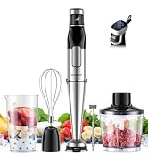 SHARDOR Immersion Blender Handheld 1100W, 5-in-1 Stick Blender with Variable Speed Trigger,Stainl...