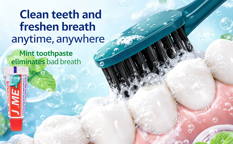 disposable toothbrush with paste