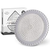 Non-toxic silicone edge shower protector Large 5-inch drain hair catcher with rust-resistant finish