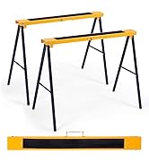 Goplus Saw Horses 2 Pack Folding, Portable Sawhorse with Fast Open Legs, Convenient Handle. Heavy...