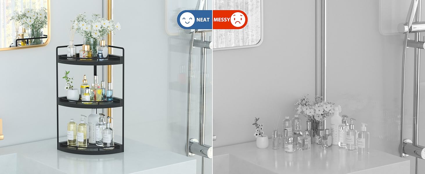 corner bathroom counter organizer