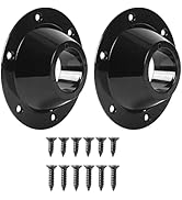 TonGass (2-Pack, Black Aluminum RV Table and Floor Mounting Base (Standard Size) with 12 Mounting...