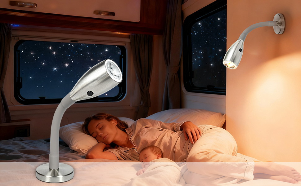 Genuine Marine Fifth Wheel Silver Reading Light