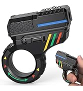 Colorful Silver Fidget Gun Slider Toy, Fun Fingertip Fidget for Kids 8-12, Adults Desk Toy for Fo...