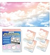 ANGSYLTH 4 Pcs Fluorescent Light Covers - 4 x 2 Feet Covers for Ceiling Lights, Magnetic Light Fi...