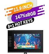 UGEE UE12P 147% sRGB 11.9 inch Drawing Tablet with Screen, Art Tablet with Full-Laminated Screen,...