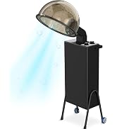 TASALON Hooded Hair Dryer with Detachable Wheels, 1000W Hair Dryer Bonnet, Hair Dryer Stand for S...