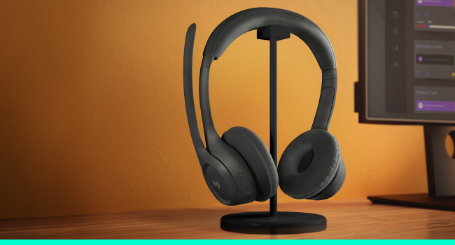 Logitech Zone 300 Wireless Bluetooth Headset With Noise-Canceling Microphone