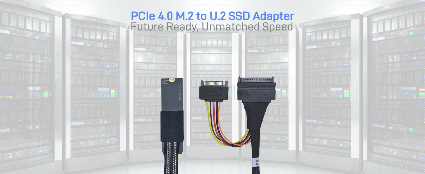 LetLinkSo Gen4 PCIe 4.0 M.2 to U.2 SFF-8639 NVMe SSD Card Connector Adapter Cable