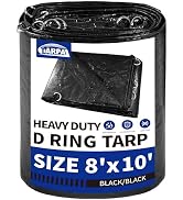 TARPAL Tarp 8x10 Feet Heavy Duty Tarps 14mil D-Ring Waterproof Tarp for Outdoors UV Protection Tr...