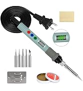 Soldering Iron Kit, 60W-120W LED Digital Soldering Kit, 110V-230V Soldering Welding Kit with Iron...
