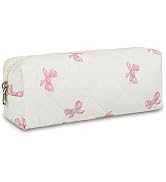 AMZMA Quilted Makeup Brush Bag, Travel Cosmetic Organizer Pouch for Brushes & Essentials, Small C...