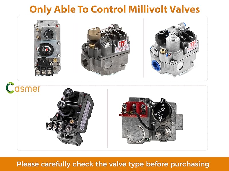 Demonstrate remote control compatibility through images of fireplace valves