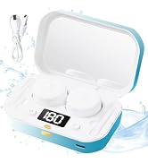 CASBOMY Contact Lens Clean Machine, Portable Ultrasonic Contact Lens Cleaner with 4 Timing Modes,...