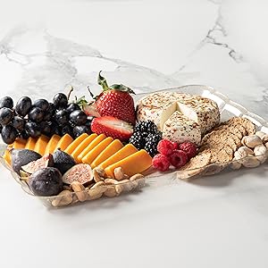Clear and Gold Serving trays for party