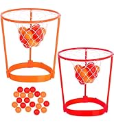 2 Pack Head Hoop Basketball Party Game for Kids and Adults Carnival Game Adjustable Basket Net He...