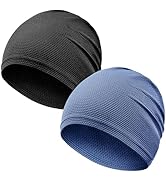 Gainlove 2 Pack Cooling Skull Caps for Men & Women, Breathable 3D Mesh Sweat Wicking Running Hat ...