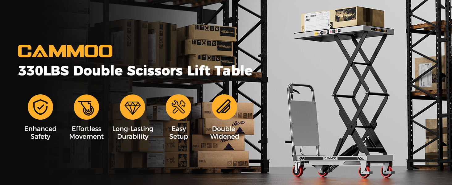 330LBS Double Scissors Lift