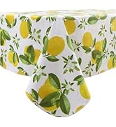 LIBERECOO Vinyl Tablecloth Flannel Backed Stain-Resistant PVC Table Cloth Waterproof Oil-Proof Wi...