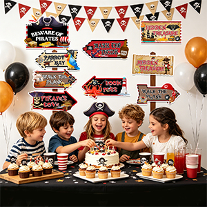 pirate party signs decorations