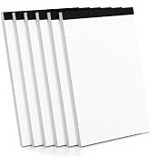 Dot Grid Pads 8.5" x 11", 6 Pack, Dotted Grid Journal Paper 8 1/2 x 11, Easy Tear-off Dotted Note...
