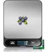 Digital Kitchen Food Scale Kitchen Scale, Glass Digital Weight Grams and Oz, Baking and Cooking, ...
