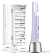 Dermaplane Razor for Women Face, WLU Rechargeable Face Dermaplaning Tool – Peach Fuzz, Facial Hai...