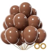 110pcs Brown Balloon 12 inch, Brown Latex Balloons for Birthday Party Baby Shower Wedding(with 2 ...