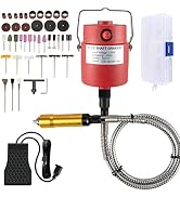 VEVOR Flex Shaft Grinder 560W Rotary Tool with 1/4" 3-Jaw Chuck & Stepless Speed Foot Pedal Rotar...