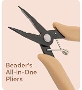 The Beadsmith Beader's All-in-One Pliers – Multifunctional Jewelry Making Tool, 5.25 Inches, w/Ro...