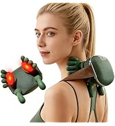LOVMASSG Shoulder and Neck Massager with Heat, Palm-Like Kneading, 3 Adjustable Speeds, Ergonomic...