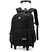 Armbq Rolling Backpack for Boys Kids Backpack with Wheels Trolley School Bag for Teens Elementary...