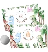 THEBESTU 50 Psc Watercolors Dinosaurs Scratch off Game Cards, Funny Dinosaurs Theme Scratch Cards...