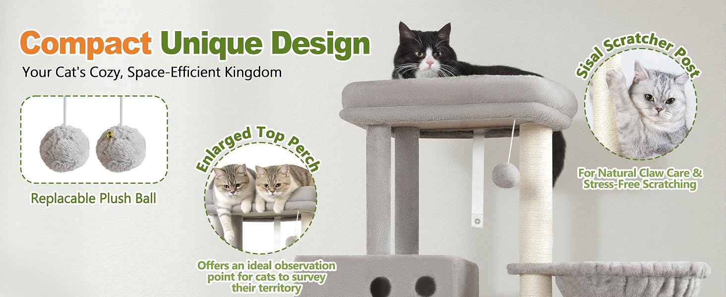 cat tower with scratching post